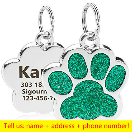 Personalized Dog Cat Tags Engraved Cat Dog Puppy Pet ID Name Collar