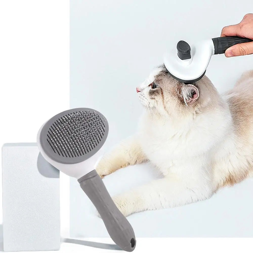 Pet Comb Automatic Hair Removal Comb Stainless Steel Needle Comb Cat