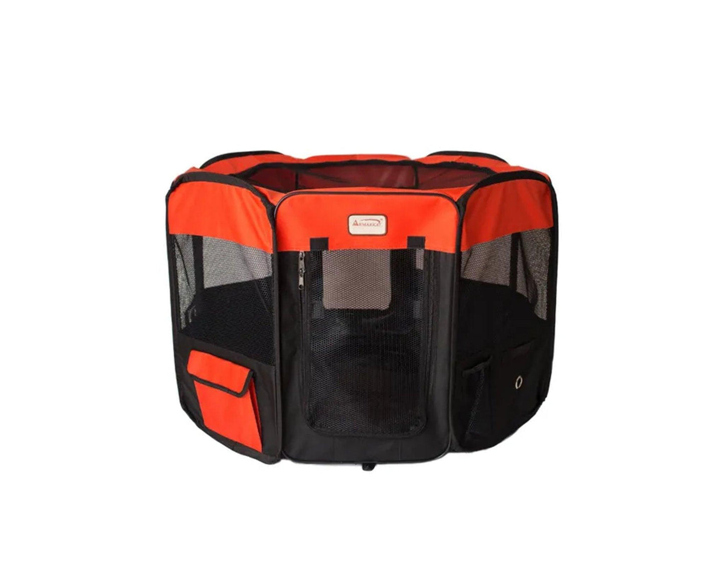 Armarkat PP002R-XL Portable Pet Playpen - Black and Red