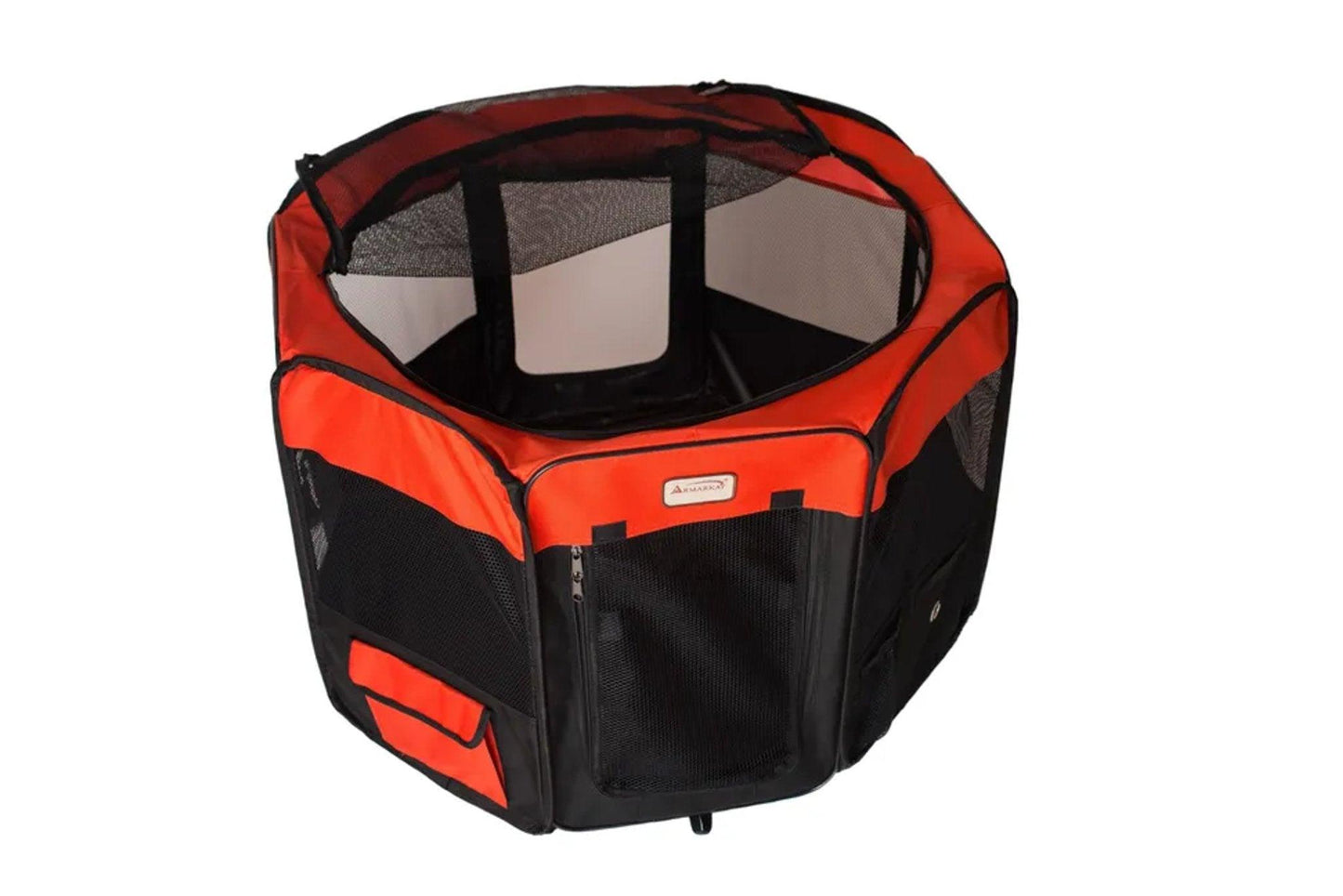 Armarkat PP002R-XL Portable Pet Playpen - Black and Red