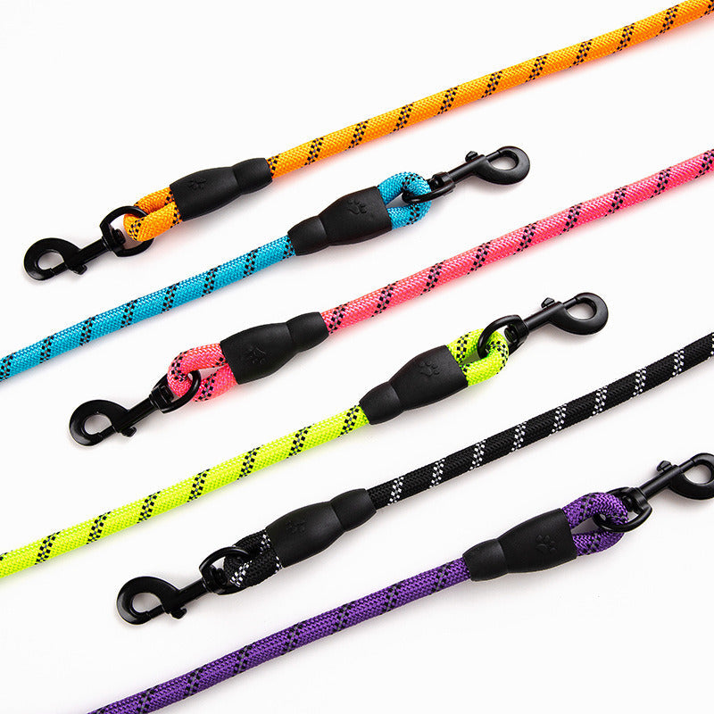 Strong Dog Leash with Zipper Pouch; Comfortable Padded Handle and