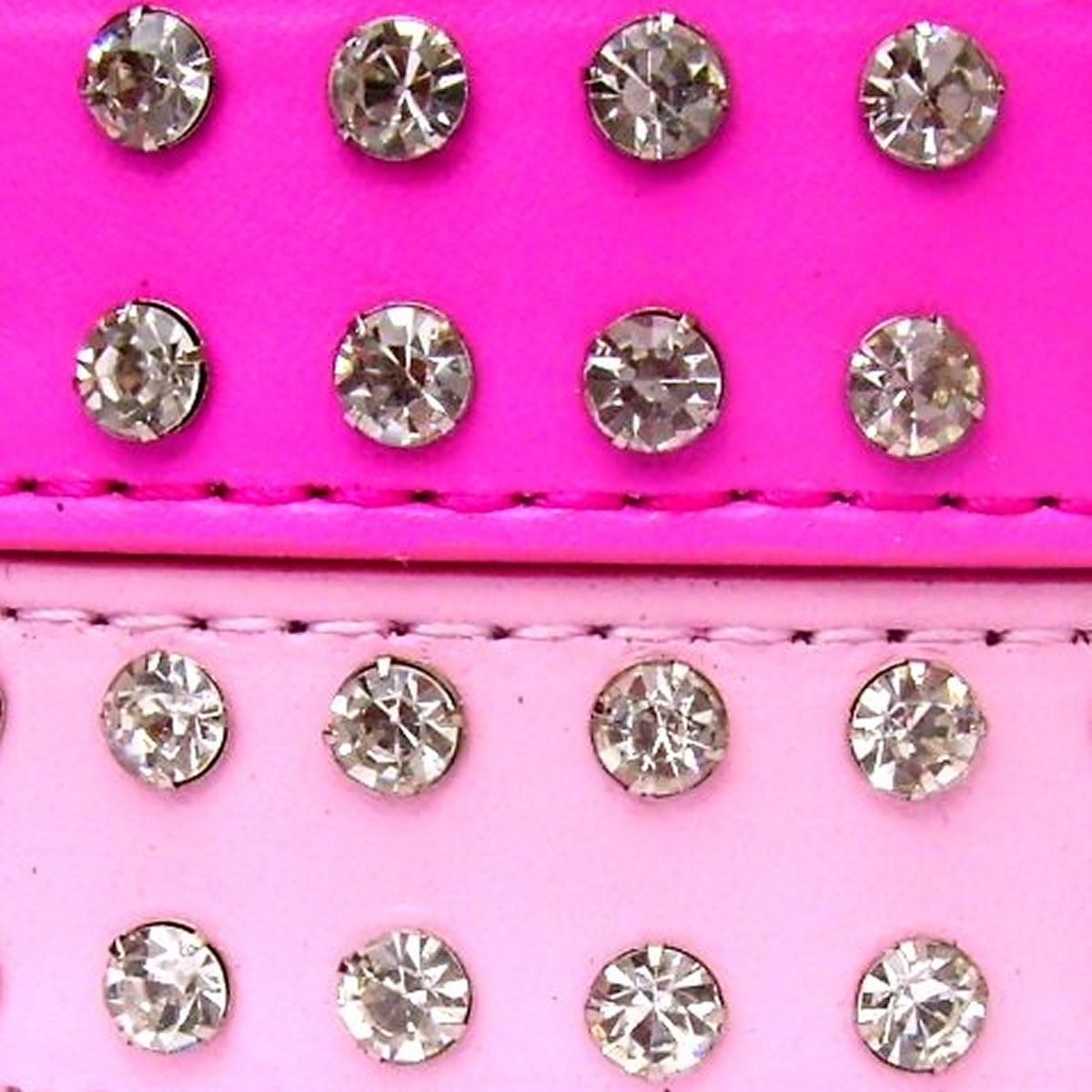 2-Row Dog Collars - Hot Pink