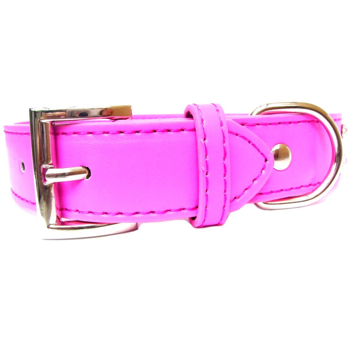 2-Row Dog Collars - Hot Pink