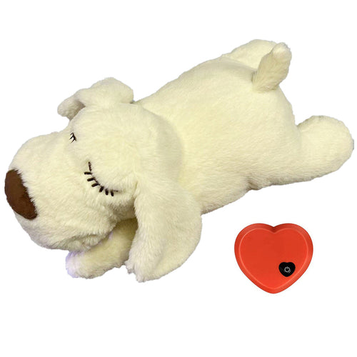 Cute Heartbeat Puppy Behavioral Training Toy Plush Pet Comfortable