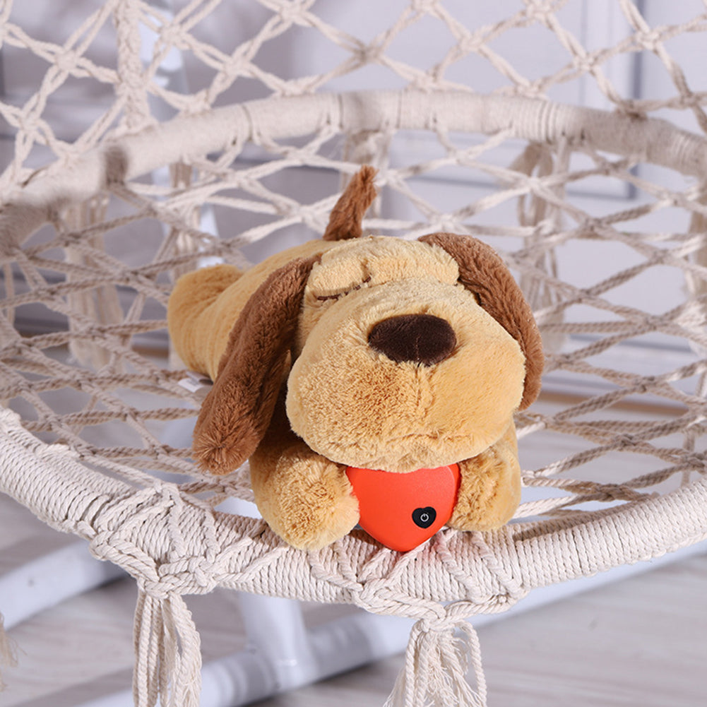 Cute Heartbeat Puppy Behavioral Training Toy Plush Pet Comfortable