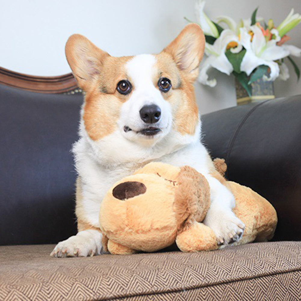 Cute Heartbeat Puppy Behavioral Training Toy Plush Pet Comfortable