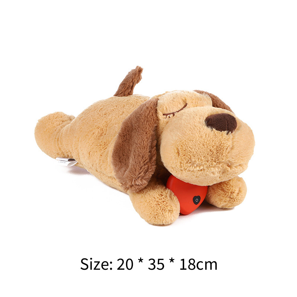 Cute Heartbeat Puppy Behavioral Training Toy Plush Pet Comfortable