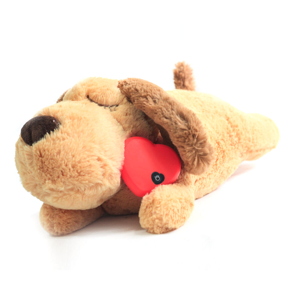 Cute Heartbeat Puppy Behavioral Training Toy Plush Pet Comfortable