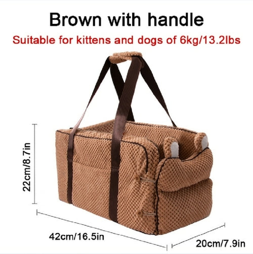 Dog Car Seat Central Control Nonslip Dog Carriers Safety Car Armrest