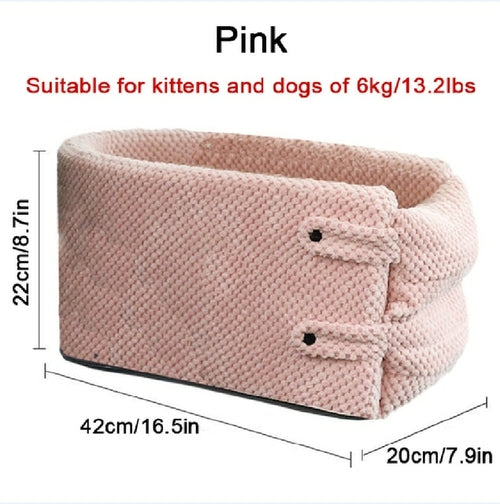 Dog Car Seat Central Control Nonslip Dog Carriers Safety Car Armrest