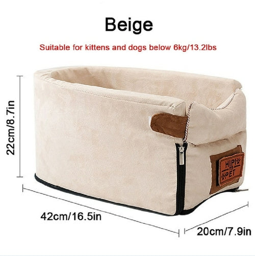 Dog Car Seat Central Control Nonslip Dog Carriers Safety Car Armrest