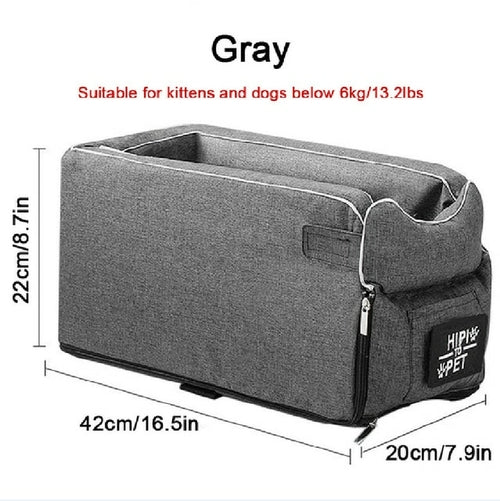 Dog Car Seat Central Control Nonslip Dog Carriers Safety Car Armrest