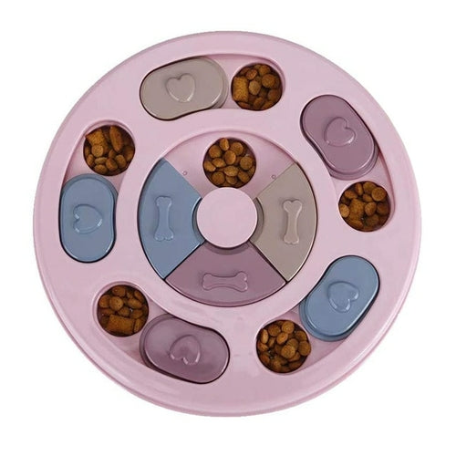 Dog Puzzle Toys Slow Feeder Increase Iq Interactive Turntable Toy Food