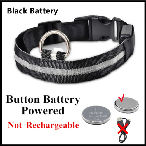 Led Glowing Dog Collar Adjustable Flashing Rechargea Luminous Collar