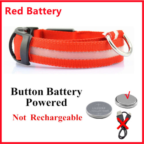 Led Glowing Dog Collar Adjustable Flashing Rechargea Luminous Collar