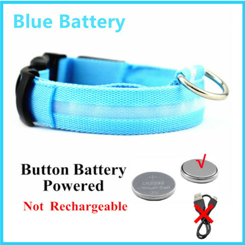 Led Glowing Dog Collar Adjustable Flashing Rechargea Luminous Collar