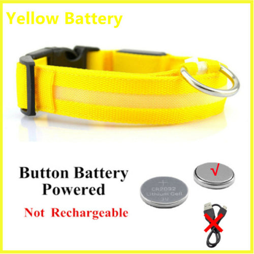 Led Glowing Dog Collar Adjustable Flashing Rechargea Luminous Collar