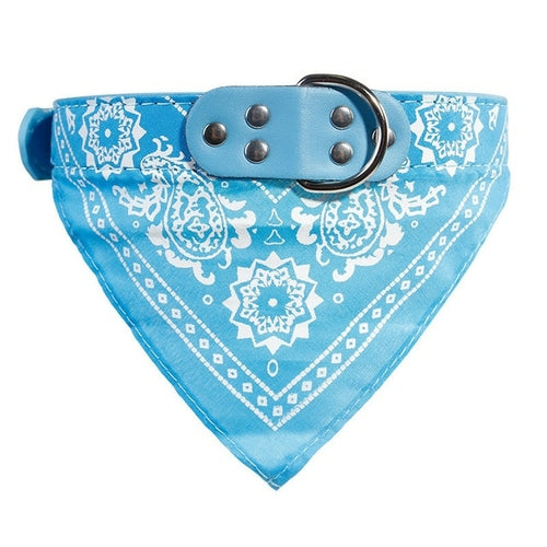 Pet Collars With Print Scarf Cute Adjustable Small Dog Collar