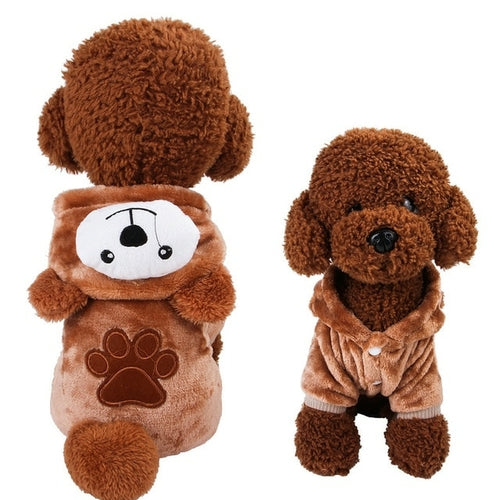 Pet Dog Clothes Soft Warm Fleece Dogs Jumpsuits Clothing For Small