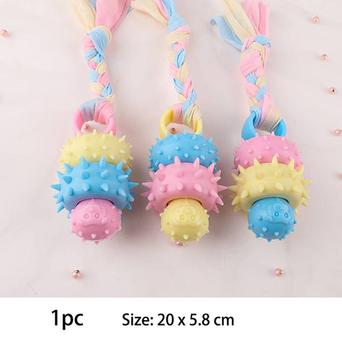 Pet Dog Toys For Small Dog Chews Tpr Knot Toys Bite Resistant Molar