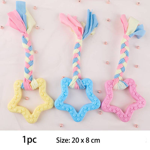 Pet Dog Toys For Small Dog Chews Tpr Knot Toys Bite Resistant Molar