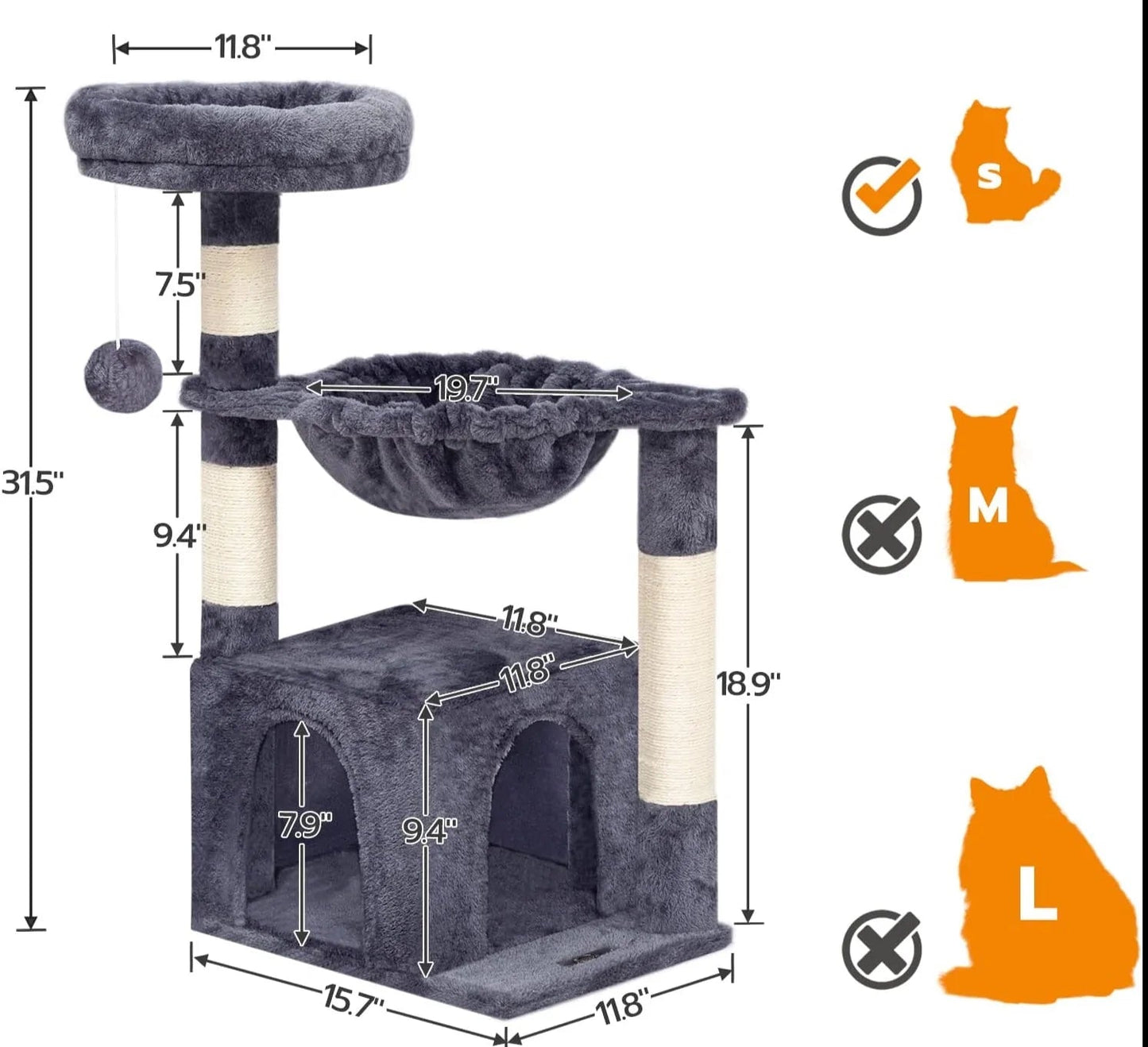 Cat Indoor Hammock Tower