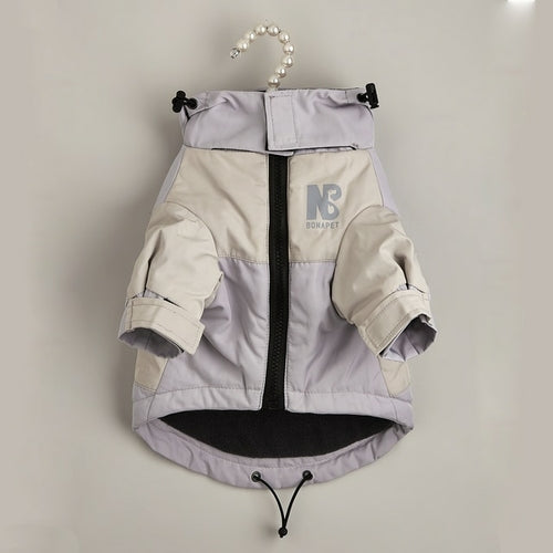 Waterproof Big Dog Clothes Winter Warm Pet Raincoat For Medium Large