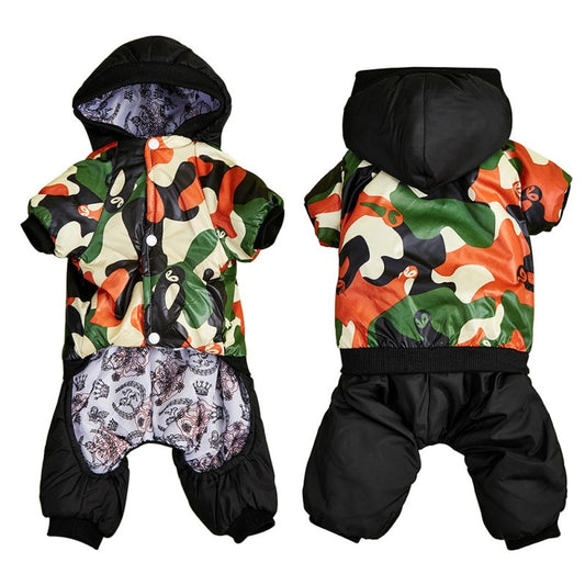 Winter Pet Dog Clothes French Bulldog Camouflage Costumes For Dog Warm