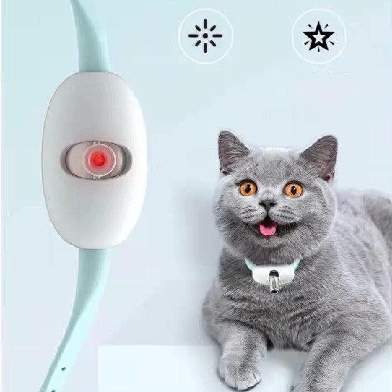 Smart Laser Teasing Cat Collar: The Ultimate Interactive Toy For Your