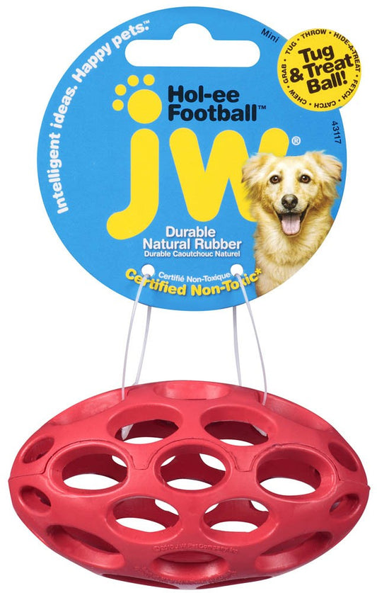 JW Pet Hol-ee Football Dog Toy Assorted Medium