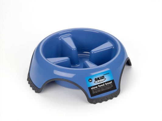 JW Pet Skid Stop Slow Feed Dog Bowl Assorted Large