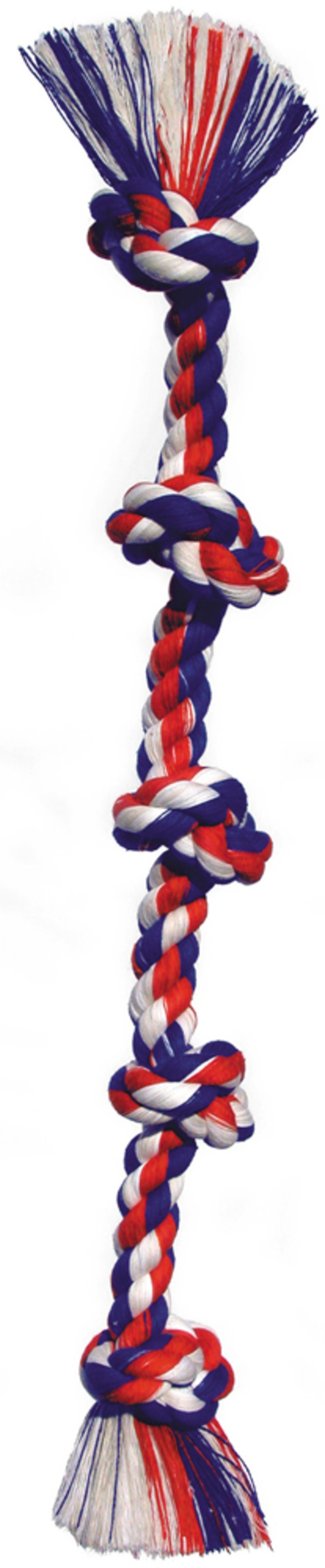 Mammoth Cotton Blend Color 5 Knot Rope Tug Toy Assorted; 1ea-36 in; XL