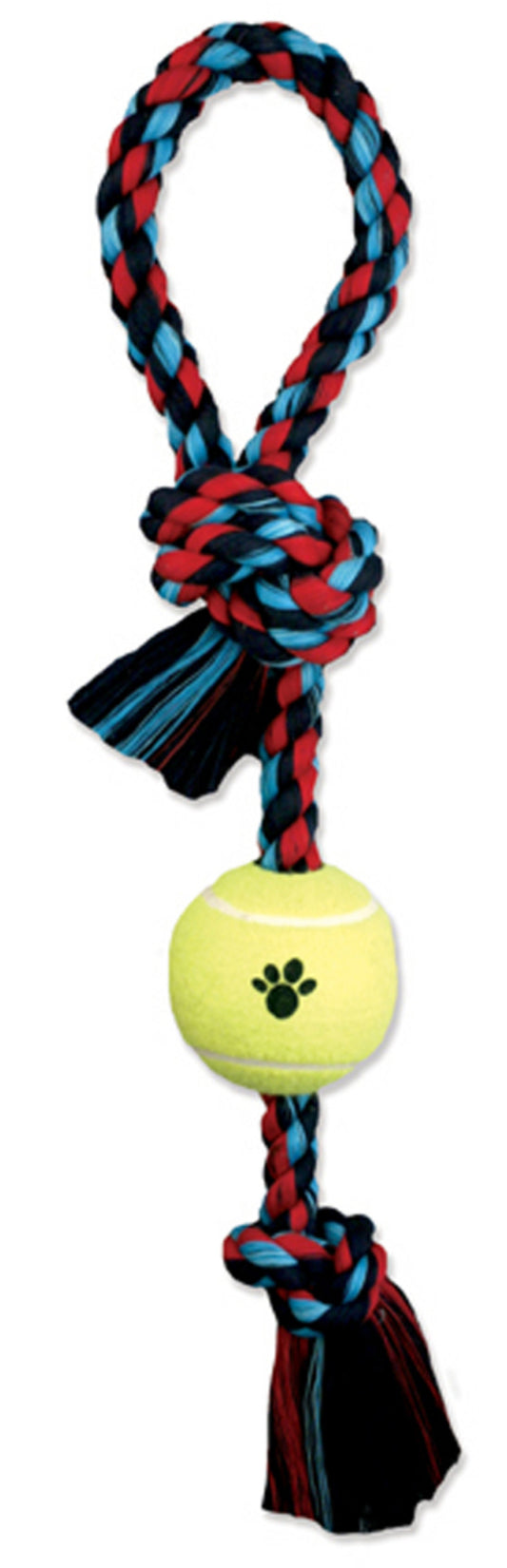 Mammoth Pull Tug Dog toy w-Tennis Ball Multi-Color 20 in Medium