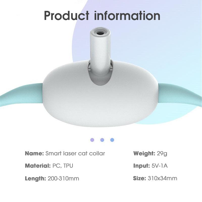 Smart Laser Teasing Cat Collar: The Ultimate Interactive Toy For Your