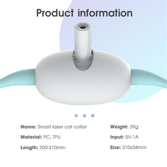 Smart Laser Teasing Cat Collar: The Ultimate Interactive Toy For Your
