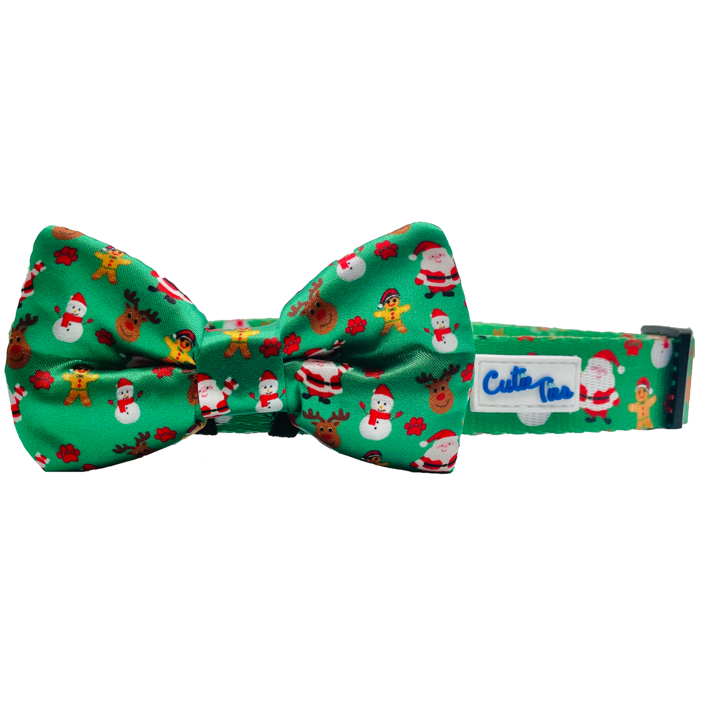 Christmas Festive Green Holiday Dog Collar