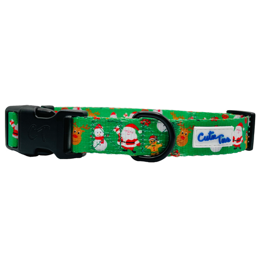 Christmas Festive Green Holiday Dog Collar!