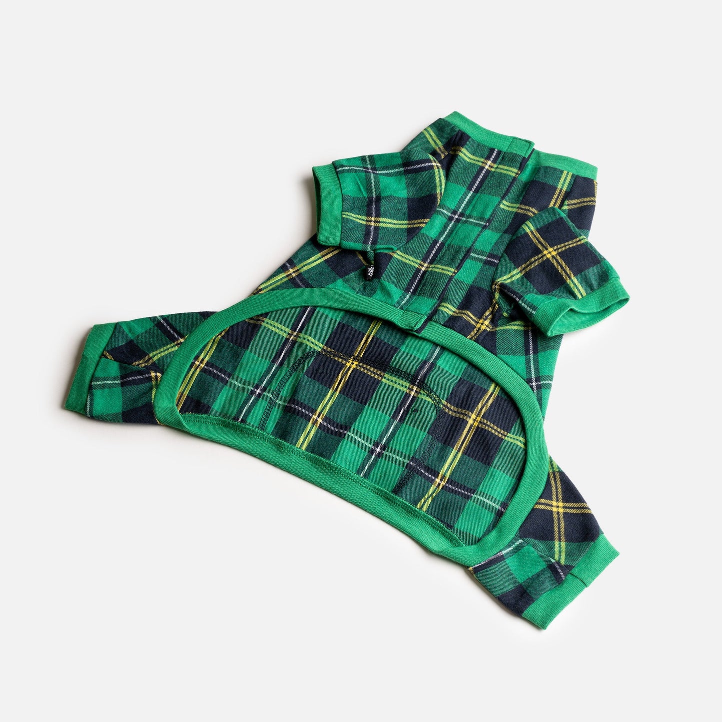 Plaid Dog Pajama - Green