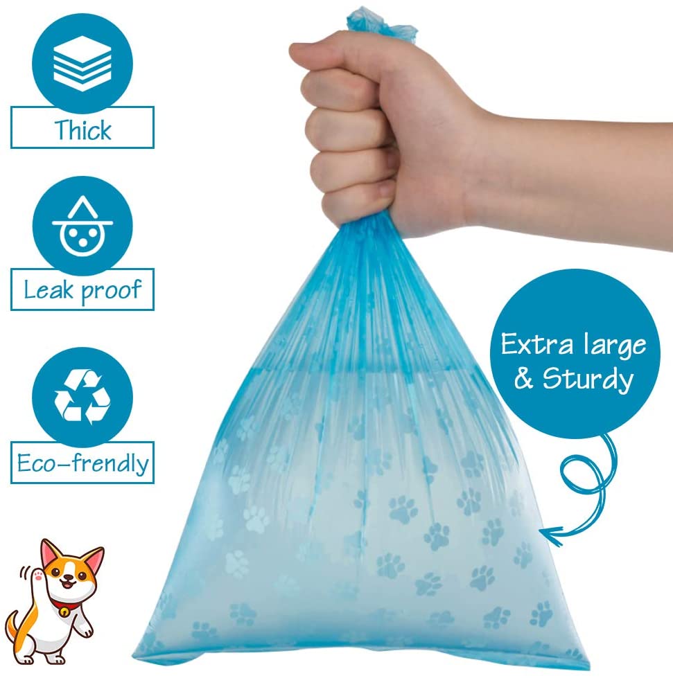 Pet Poop Bags Disposable Dog Waste Bags, Bulk Poop Bags With Leash