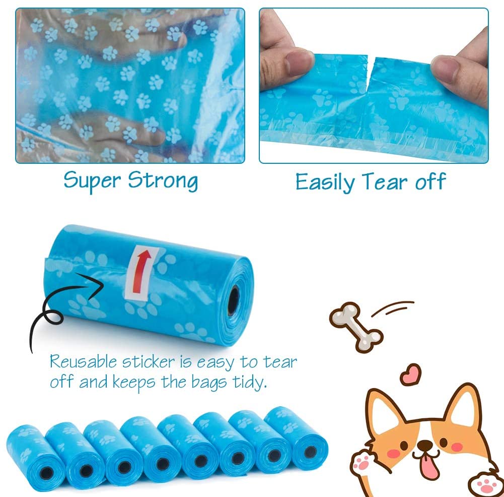 Pet Poop Bags Disposable Dog Waste Bags, Bulk Poop Bags With Leash