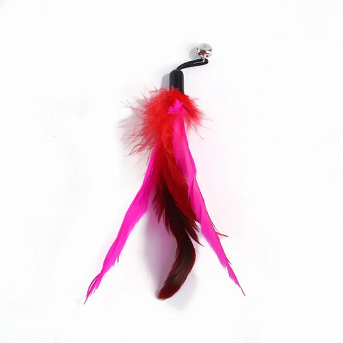 Cat Feather Toy Accessories False Birds Worm Toy with Bell Kitten Cat