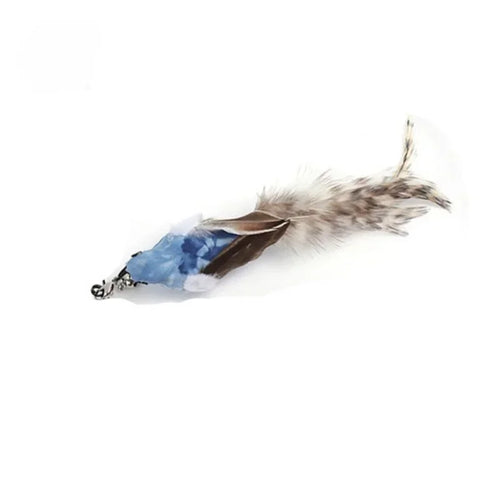 Cat Feather Toy Accessories False Birds Worm Toy with Bell Kitten Cat