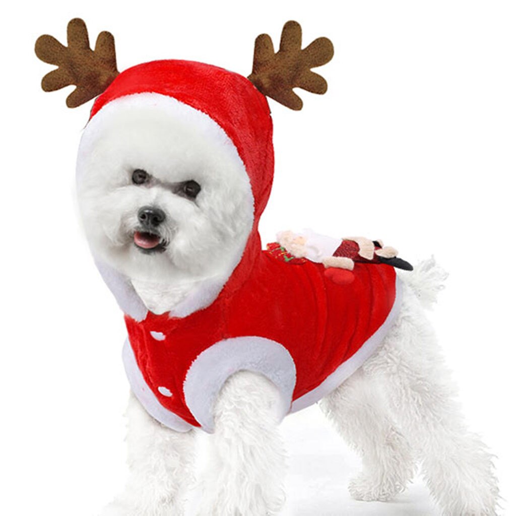Hooded Santa Clause Dog Jacket