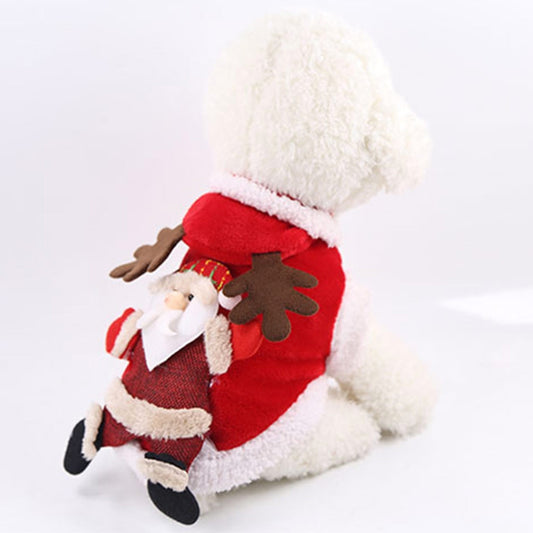 Hooded Santa Clause Dog Jacket