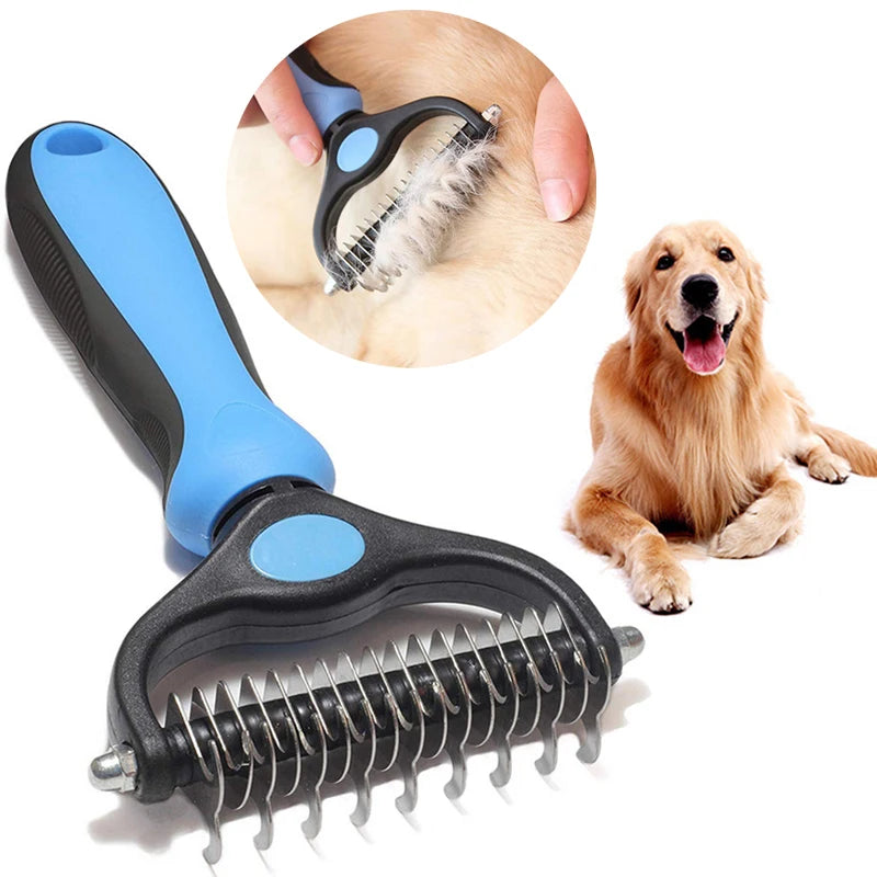 Dog and cat deshedding brush for routine at-home grooming - view 1