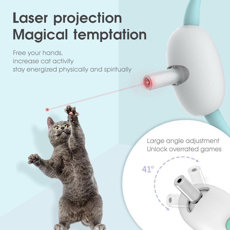 Smart Laser Teasing Cat Collar: The Ultimate Interactive Toy For Your