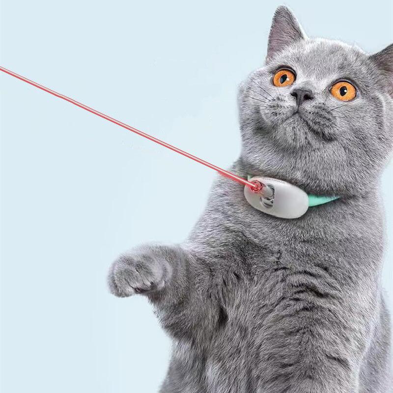 Smart Laser Teasing Cat Collar: The Ultimate Interactive Toy For Your
