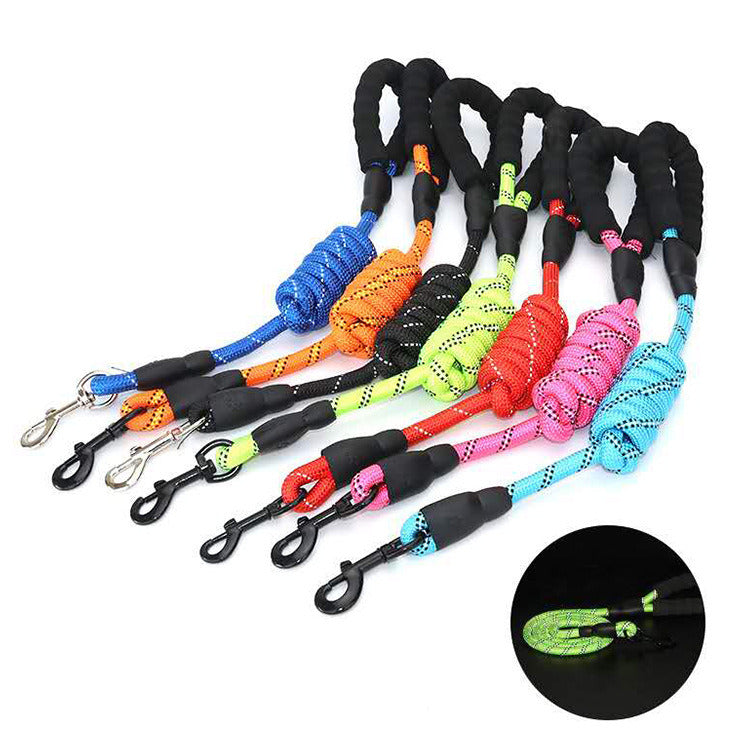 Strong Dog Leash with Zipper Pouch;  Comfortable Padded Handle and