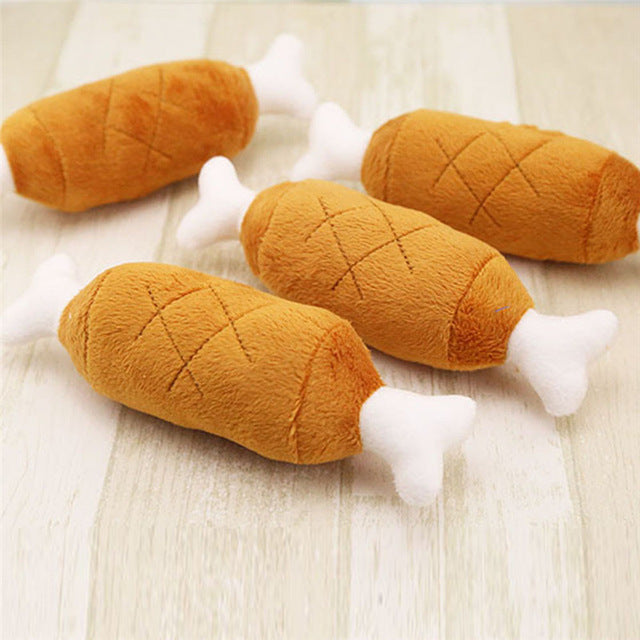 1PC Pet Dog Cat Chicken Legs Plush Toys