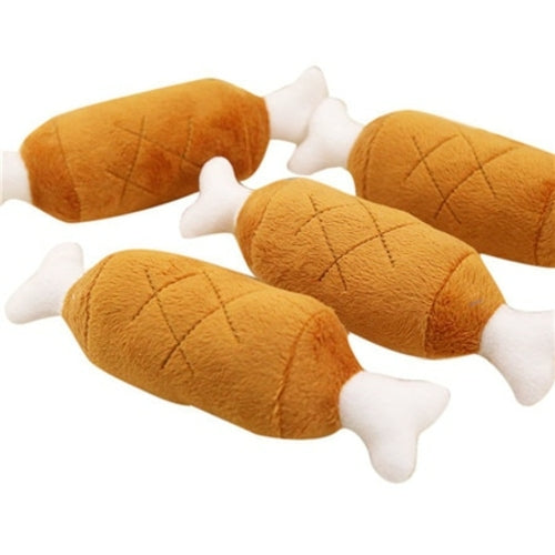 1PC Pet Dog Cat Chicken Legs Plush Toys